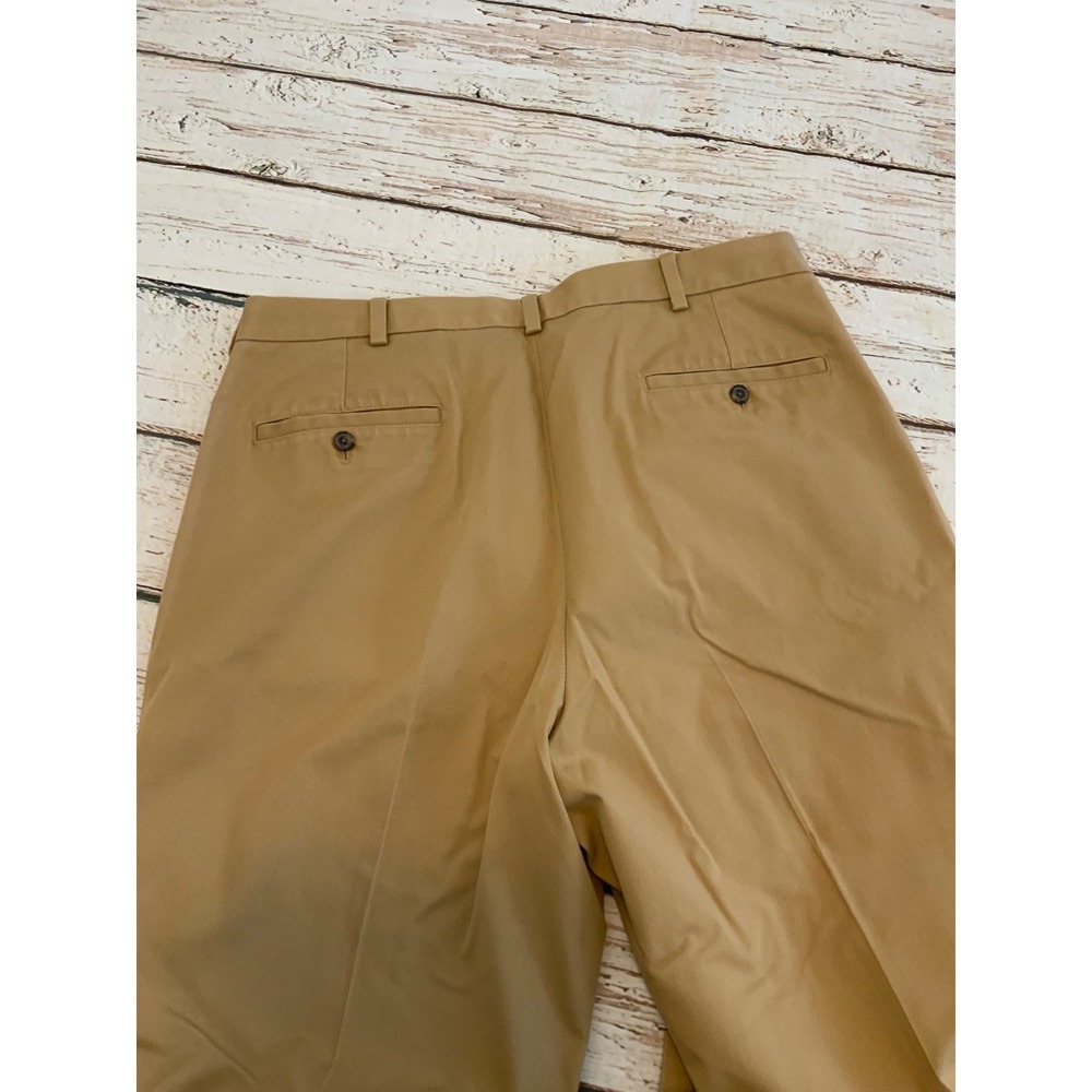 Brooks Brothers Advantage Chino Hudson Fit Khaki Pants Mens 38x30 Flat Front - Picture 4 of 4